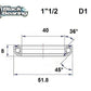 BLACK BEARING HB 40X51.8X8MM 36 /45 HB-D1