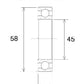 BLACK BEARING Bearing B3 45X58X7MM UB-6809-B3