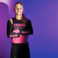 THOR Women's Pulse REV MX Motorcross Jersey Charcoal/Pink 2023 Model