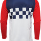 THOR Hallman Differ Cheq MX Motorcross Jersey Blue/Red/White 2023 Model