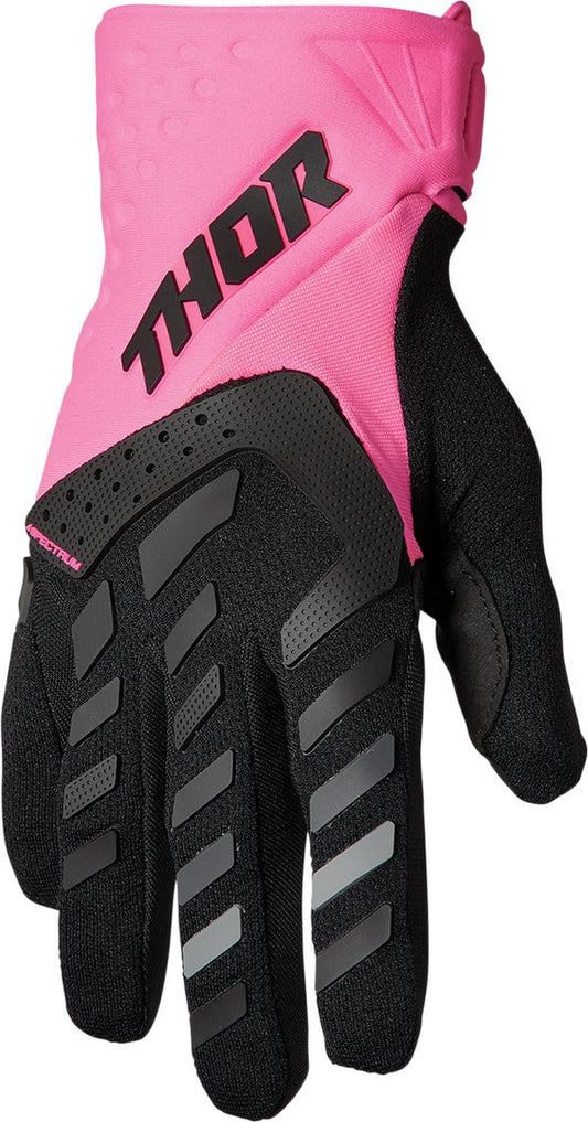 THOR Women's Spectrum MX Motorcross Gloves Black/Pink 2023 Model