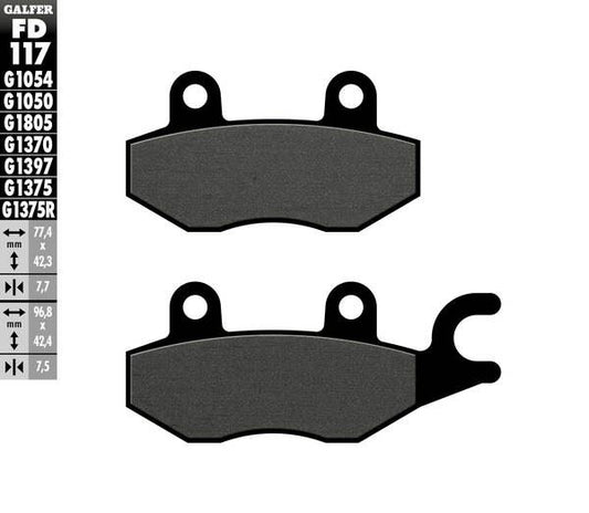 GALFER Brake Pad Street Organic Base FD117G1050
