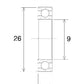 BLACK BEARING Bearing B5 9X26X8MM UB-629-B5