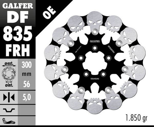 GALFER Brake Rotor Full-Floating Two Piece (Floating) DF835FRH