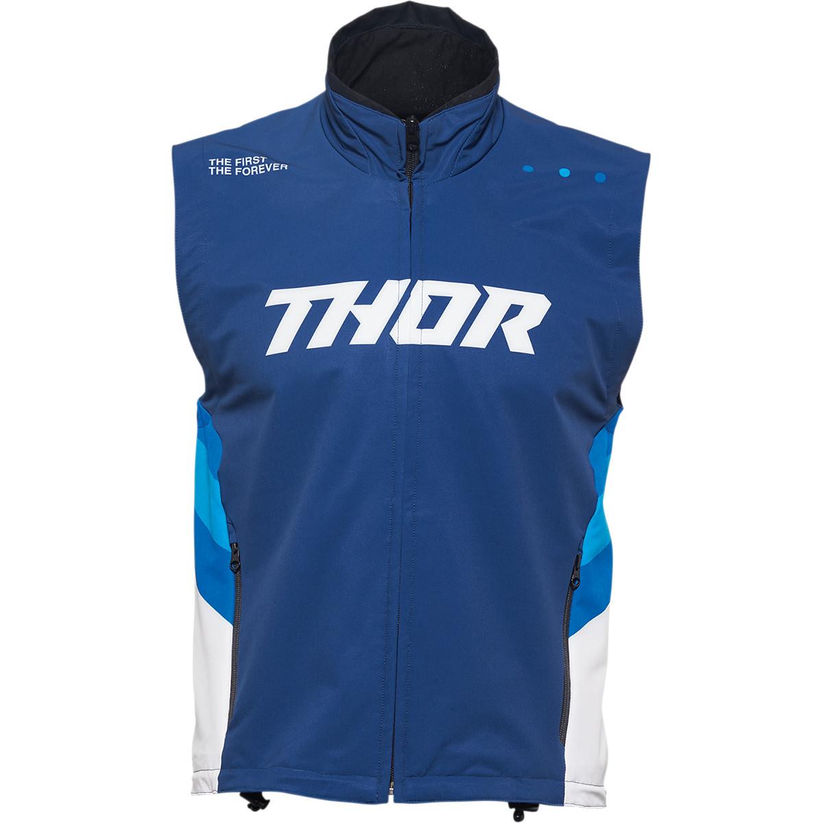 THOR MX Motorcross Warmup Vest Blue 2023 Model