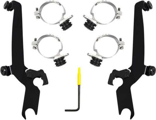 MEMPHIS SHADES Trigger Lock Windshield Mounting Kit Complete With OEM light bar MEB2055