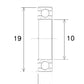 BLACK BEARING Bearing B3 10X19X5MM UB-6800-B3
