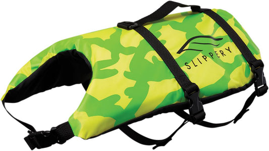 SLIPPERY Watersports Pet Vest S19 Yellow/Green