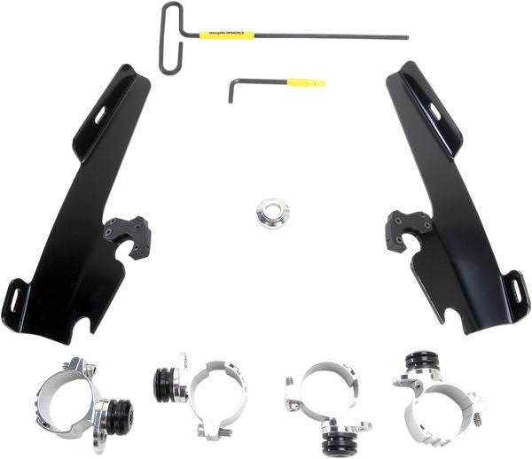 MEMPHIS SHADES Trigger Lock Fairing Mounting Kit Black Complete MEB1999