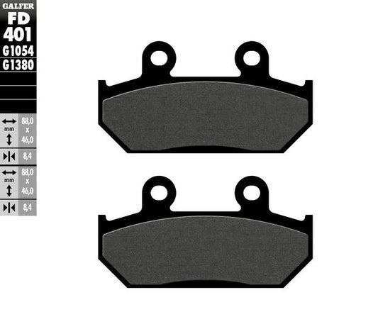 GALFER Brake Pad Street Semi-Sintered Metal FD401G1054