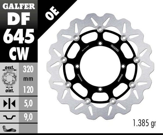GALFER Brake Rotor Full-Floating Wave® Two Piece (Floating) DF645CW