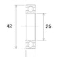 BLACK BEARING Bearing B5 25X42X9MM UB-6905-B5