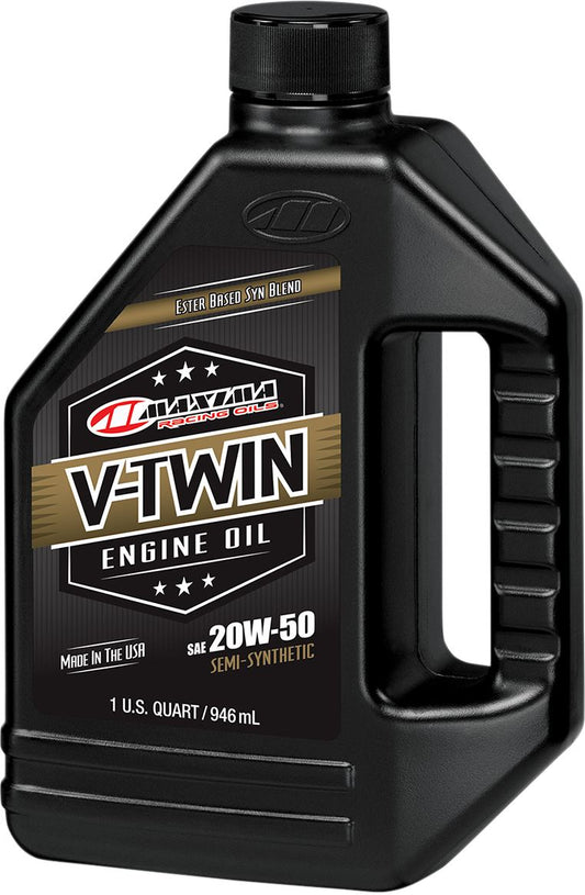 MAXXIMA Racing Oils V-TWIN Semi Synthetic Engine Oil  20W-50 1 Quart