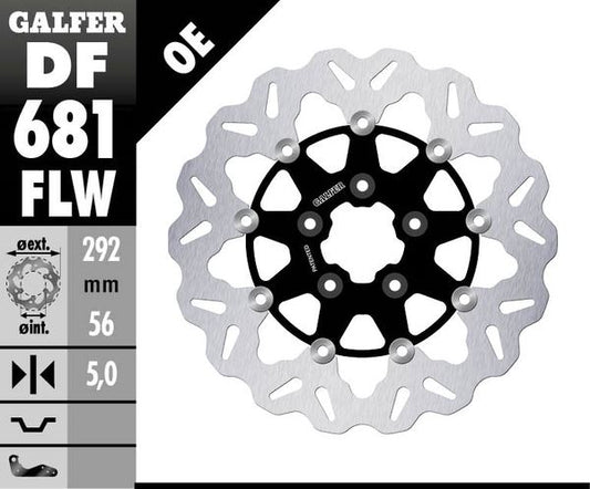 GALFER Brake Rotor Full-Floating Wave® Two Piece (Floating) DF681FLW