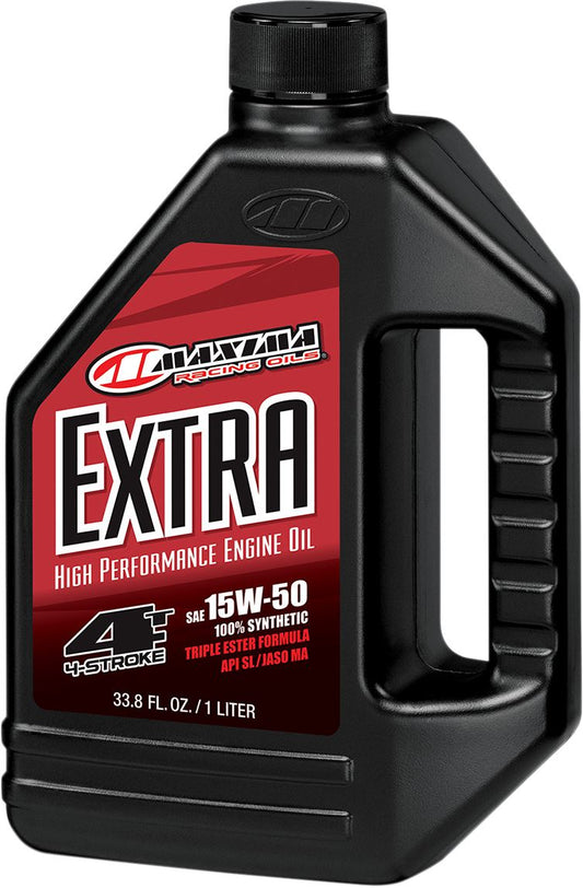 Maxima Engine Oil 4-Stroke 15w50 1 Litre 33.8 Fl. Oz. Amber