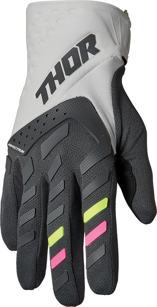 THOR Women's Spectrum MX Motorcross Gloves Charcoal/Gray 2023 Model