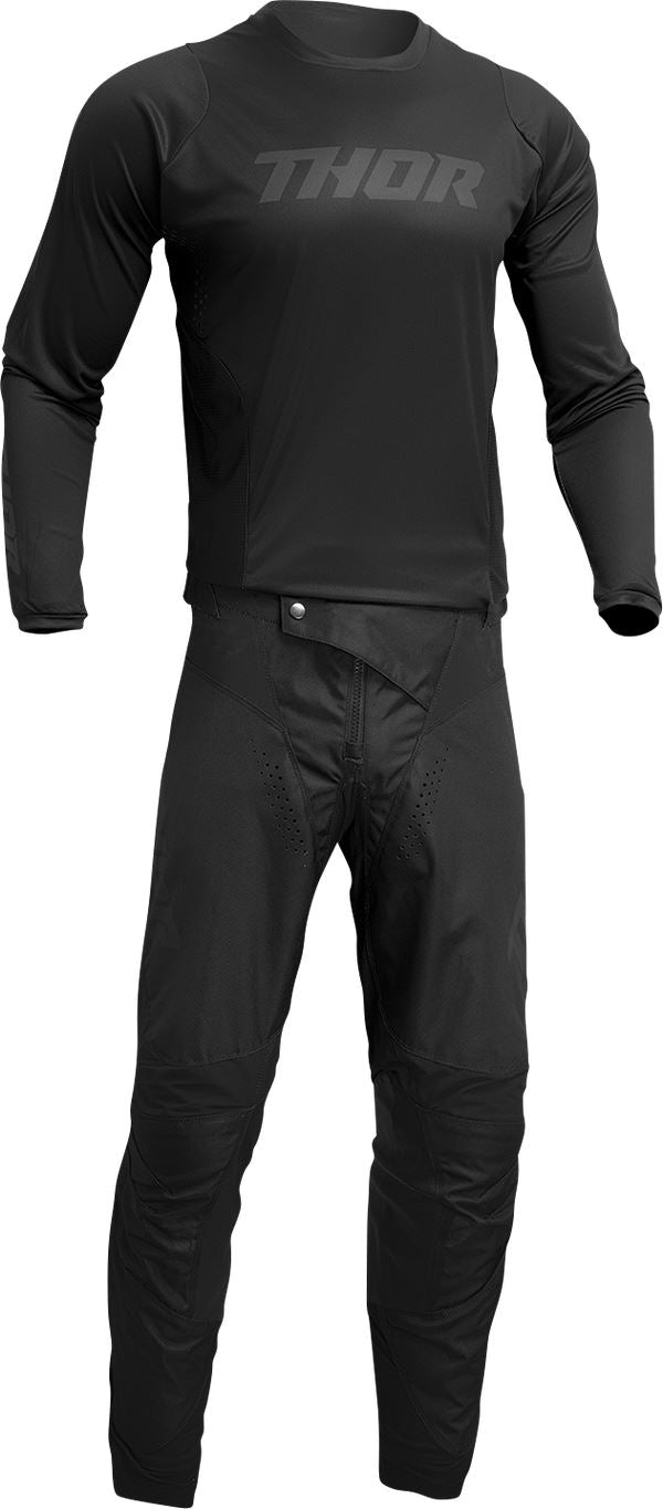 THOR Pulse Blackout MX Motorcross Jersey Black 2023 Model