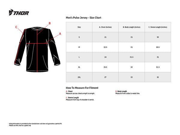 THOR Pulse Mono MX Motorcross Jersey Gray/Orange 2023 Model