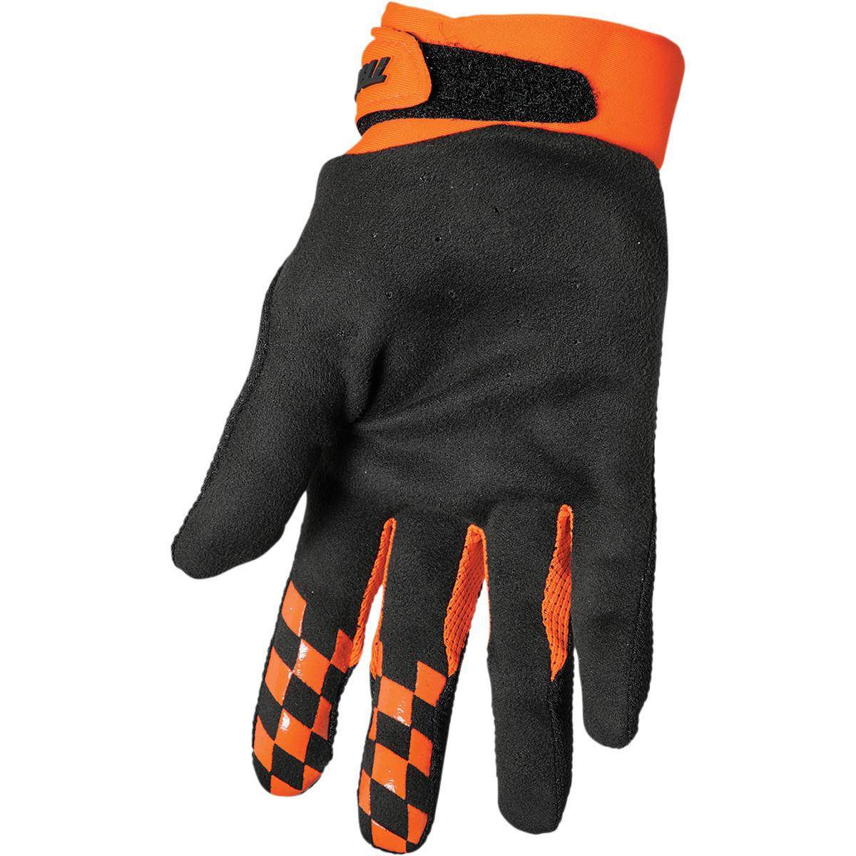 THOR Draft MX Motorcross Gloves Black/Orange 2023 Model