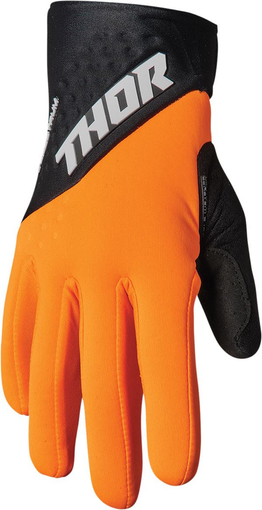 THOR Spectrum Cold Weather MX Motorcross Gloves Black/Orange 2023 Model