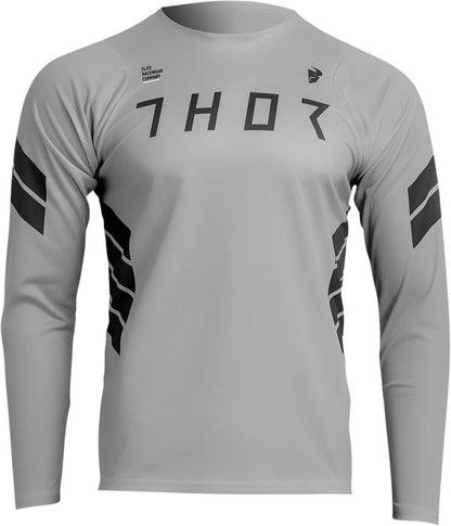 THOR Assist Sting MX Motorcross Long-Sleeve Jersey Black/Gray 2023 Model