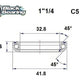 BLACK BEARING HB 32.8X41.8X6MM 45 /45 HB-C5