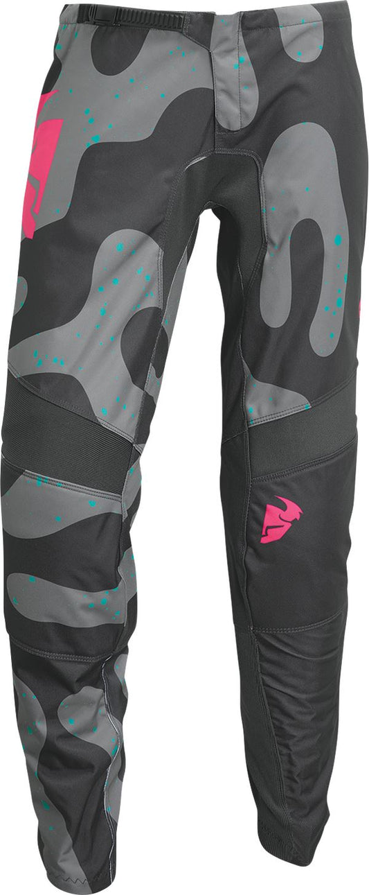 THOR Women's Sector Disguise MX Motorcross Pants Gray 2023 Model