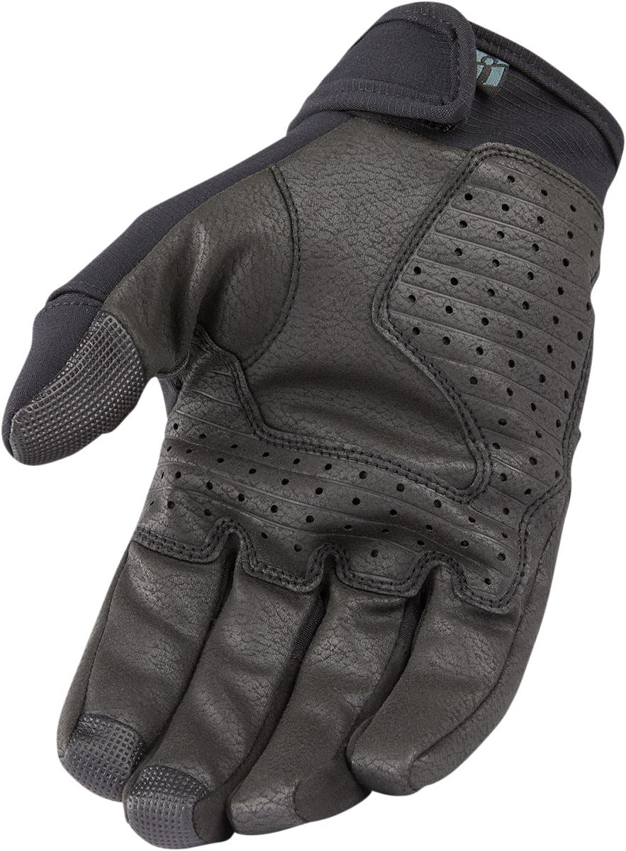 ICON Stormhawk CE Motorcycle Gloves Black/Gray 2023 Model