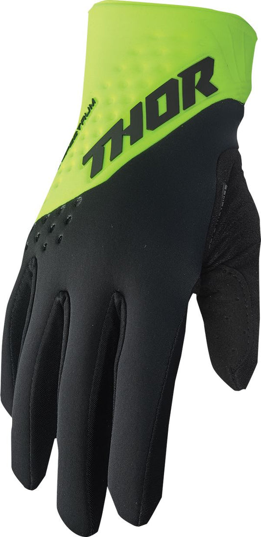 THOR Spectrum Cold Weather MX Motorcross Gloves Black/Acid 2023 Model