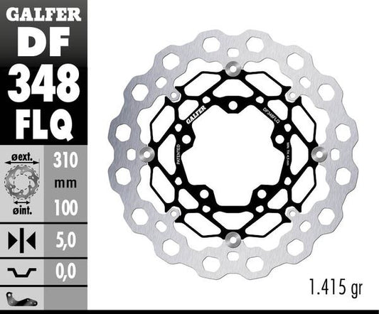 GALFER Brake Rotor Full-Floating Two Piece (Floating) DF348FLQ