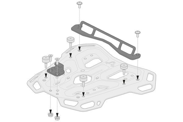 SW MOTECH Adapter Kit Adventure-Rack Black For Shad GPT.00.152.35700/B