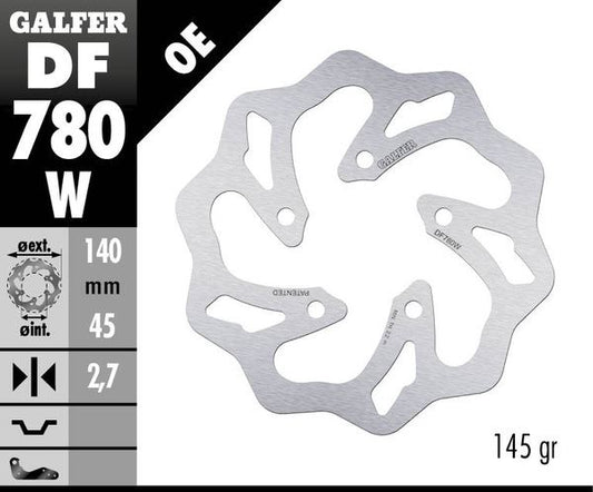 GALFER Brake Rotor Wave® One Piece (Fixed) DF780W