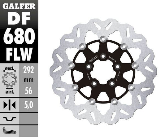 GALFER Brake Rotor Full-Floating Wave® Two Piece (Floating) DF680FLW