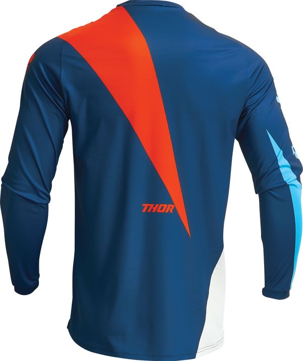 THOR Sector Edge MX Motorcross Jersey Navy/Orange 2023 Model