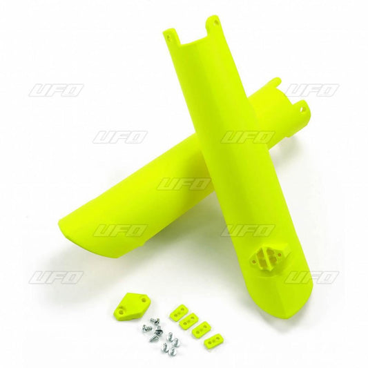 UFO FORK SLIDER PROTECTORS HUSQVARNA TC-FC FLUO YELLOW HU03361-DFLU