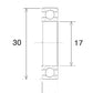 BLACK BEARING Bearing B3 17X30X7MM UB-6903-B3