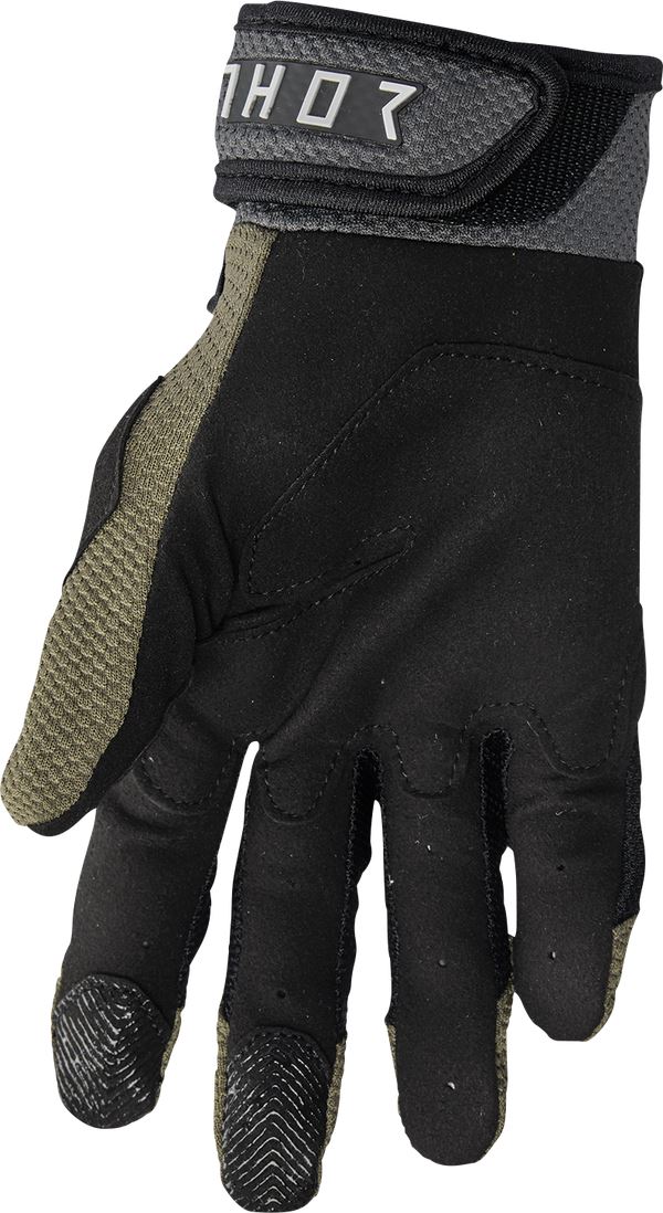 THOR Terrain MX Motorcross Gloves Green/Charcoal Gray 2023 Model