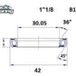 BLACK BEARING HB 30.05X42X7MM 36 /45 HB-B15