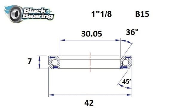 BLACK BEARING HB 30.05X42X7MM 36 /45 HB-B15