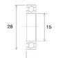 BLACK BEARING Bearing B3 15X28X7MM UB-6902-B3