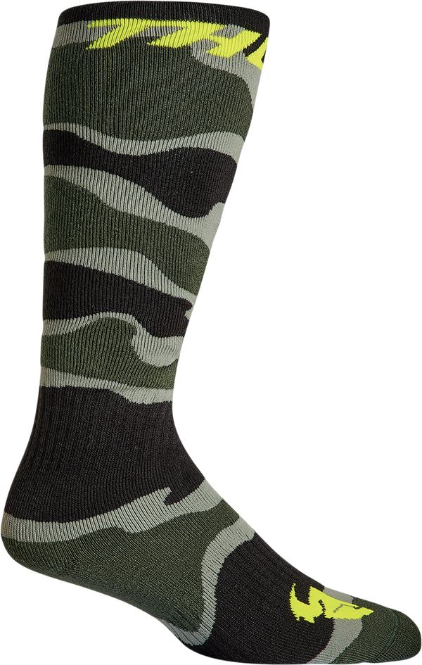 THOR MX Motorcross Camo Socks Green/Acid 2023 Model