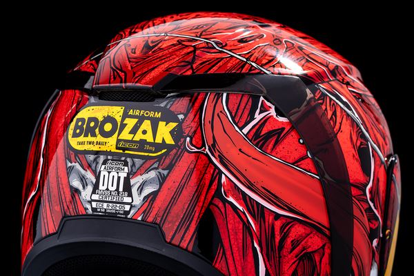 ICON Airform™ Brozak MIPS® Motorcycle Helmet Red - 2023 Model