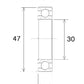 BLACK BEARING Bearing B3 30X47X9MM UB-6906-B3