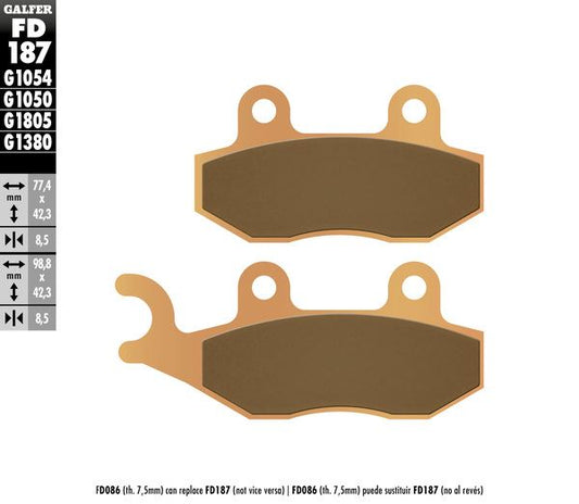 GALFER Brake Pad Street Sintered Metal FD187G1380