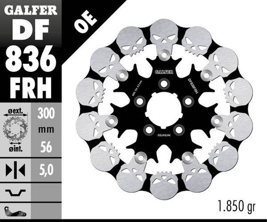 GALFER Brake Rotor Full-Floating Two Piece (Floating) DF836FRH