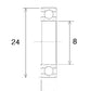 BLACK BEARING Bearing B3 8X24X8MM UB-628-B3
