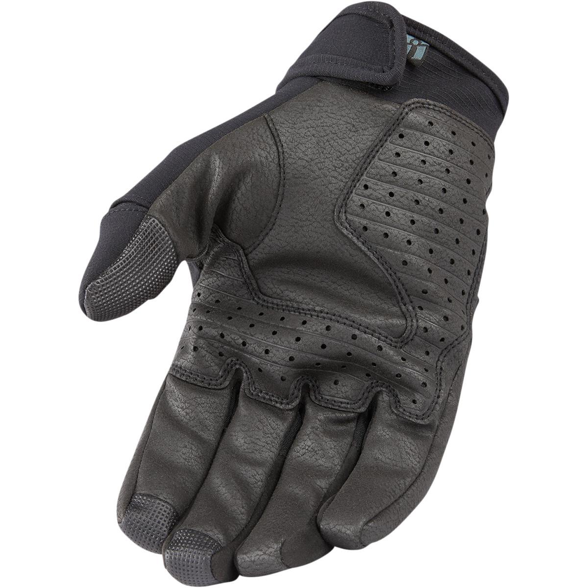 ICON Stormhawk CE Motorcycle Gloves Black/Gray 2023 Model