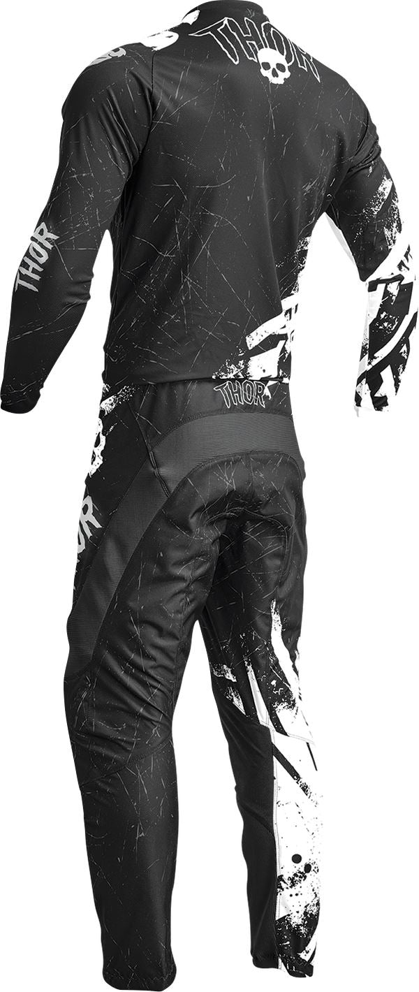 THOR Youth Sector Gnar MX Motorcross Jersey Black/White 2023 Model