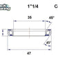 BLACK BEARING HB 35X47X8MM 45 /45 HB-C4