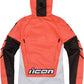 ICON Women's Airform Retro Motorcycle Jacket Orange 2023 Model